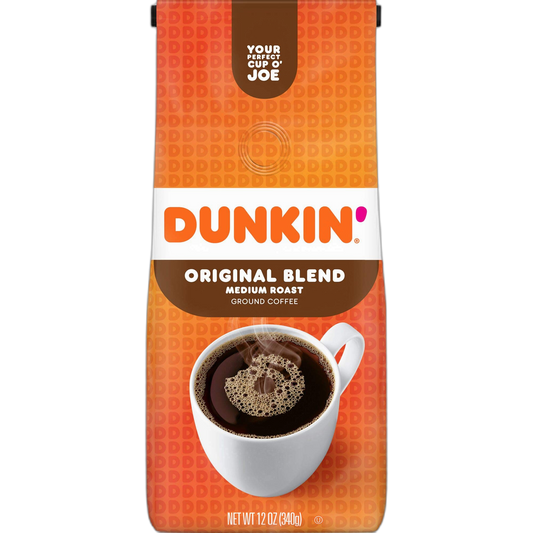 Dunkin' Original Blend Medium Roast Ground Coffee, 12 Ounces