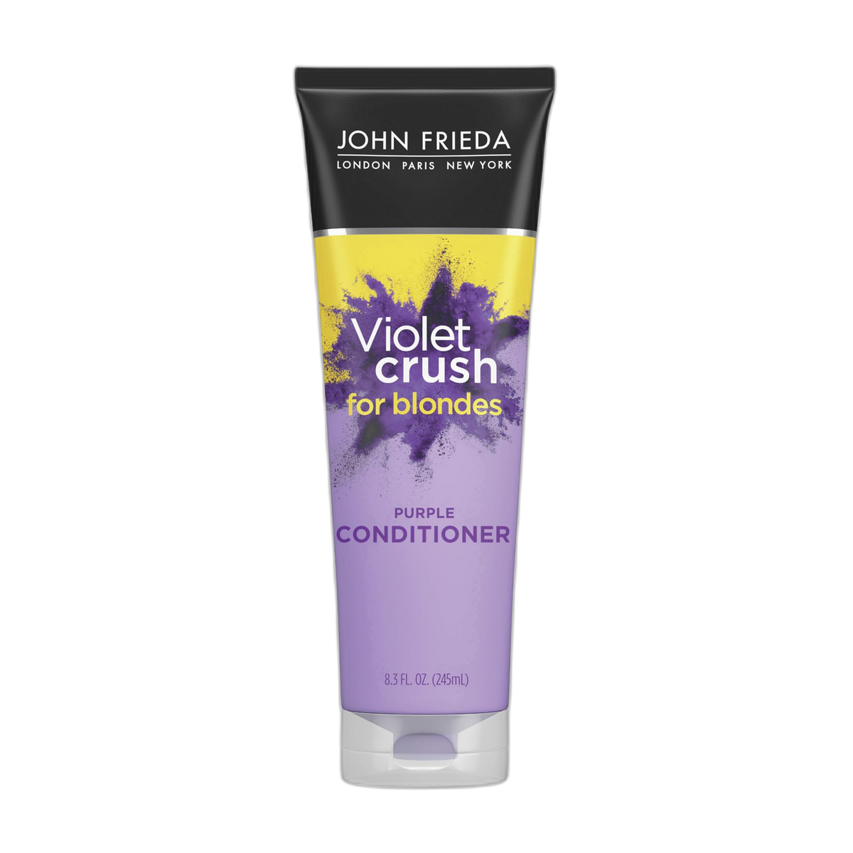 John Frieda Violet Crush Purple Conditioner, Purple Conditioner for Blonde Hair, Crushed Violet Pigments Neutralize Brassy Tones for Cooler, Brighter Blonde, 8.3 Oz