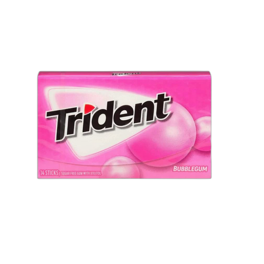 Trident Trident Bubblegum Sugar Free Gum, 14 Piece Pack, 0.94 ounce