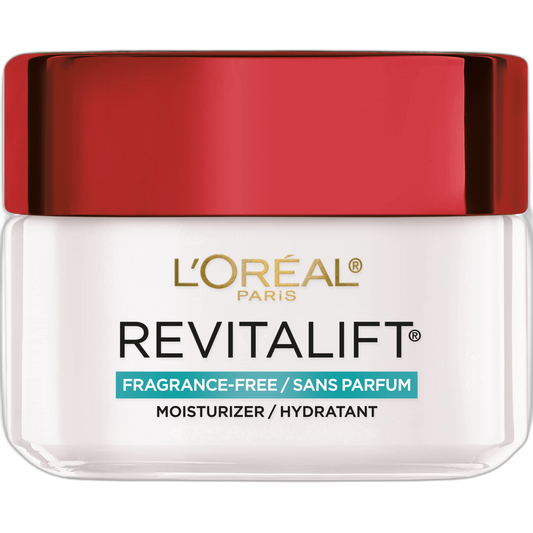 L’Oreal Paris Revitalift Anti Aging Face and Neck Cream, Smoothing and Firming Moisturizer for 24HR Hydration, Fragrance Free, 1.7 Oz