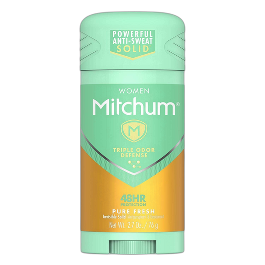 Mitchum Women Triple Odor Defense Invisible Solid 48HR Antiperspirant & Deodorant, Pure Fresh, 2.7 OZ - 2 Pack