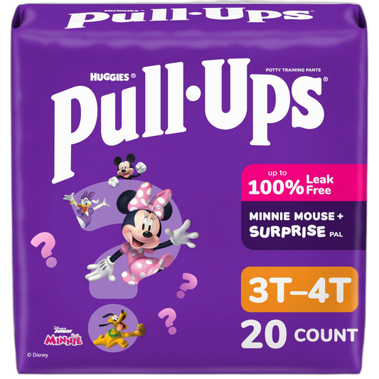 Pull-Ups Girls' Potty Training Pants, Size 3T-4T Training Underwear (32-40 lbs), 20 Count