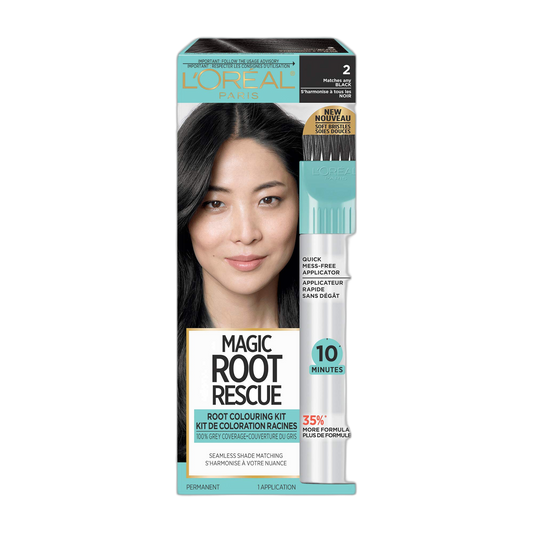 L'Oreal Paris Magic Root Rescue 10-Minute Root Hair Coloring Kit, 2 Black