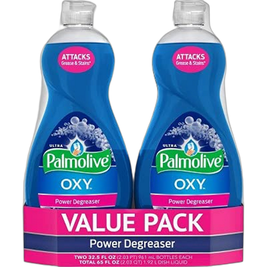 Palmolive Ultra Oxy Power Degreaser Liquid Dish Soap | Soft Touch on Hands | Tough-on-Grease | Concentrated Formula - 32.5 Ounce Each Bottle (Pack of 3)
