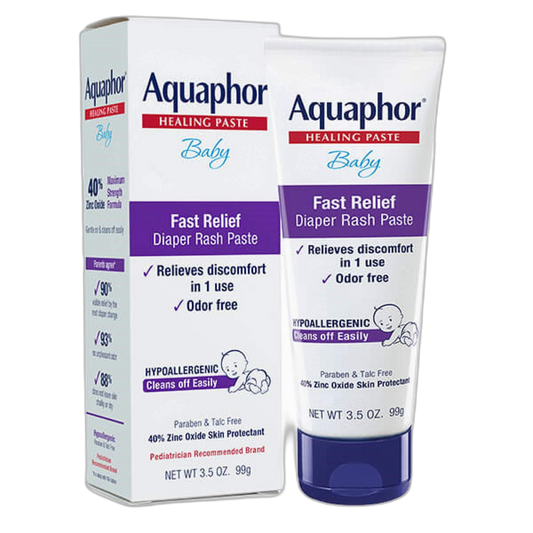 Aquaphor Baby Diaper Rash Paste - For Serious Diaper Rash and Flare-ups - 3.5 Oz. Tube