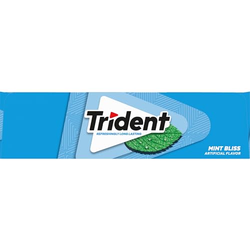 Trident Mint Bliss Sugar-Free Chewing Gum, 12 Packs of 14 Pieces (168 Total Pieces)