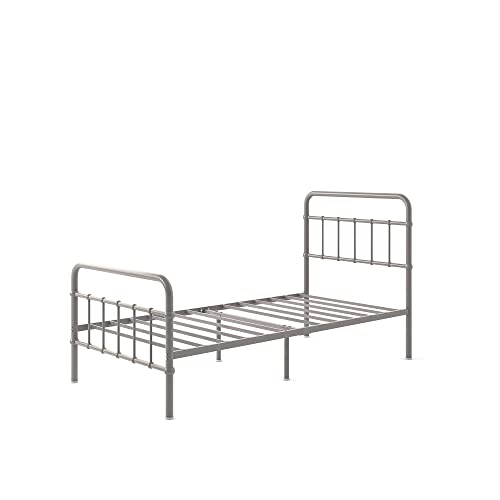 ZINUS Florence Metal Platform Bed Frame, Mattress Foundation, No Box Spring Needed, Easy Assembly, Grey, Twin
