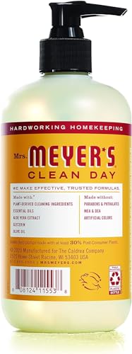 MRS. MEYER'S CLEAN DAY Hand Soap, Clementine, Made with Essential Oils, 12.5 oz - Pack of 3