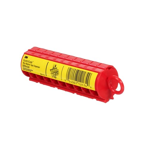 3M ScotchCode Wire Marker Tape Dispenser w/ Tape STD-0-9, Includes 1 each of 0-9 numbered rolls