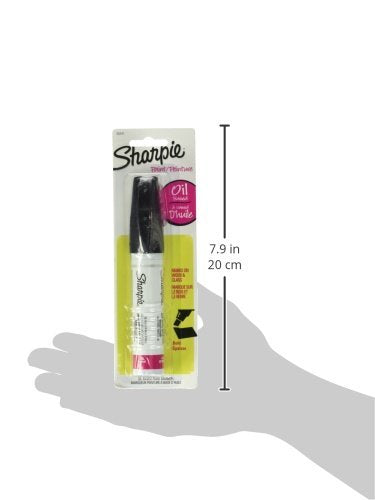 Sharpie Oil-Based Paint Marker, Bold Point, Black Ink, Pack of 3