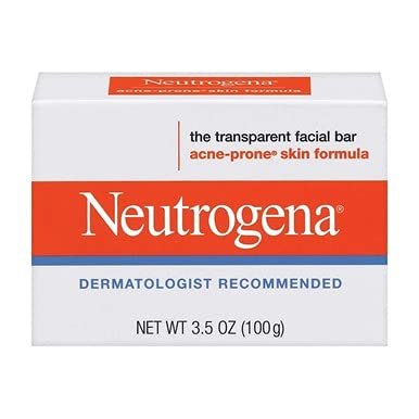 Neutrogena Acne Prone Skin Formula Facial Bar 3.50 oz (Pack of 4)