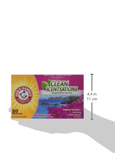 ARM & HAMMER Fabric Softener Sheets, 20 sheets, Tropical Paradise