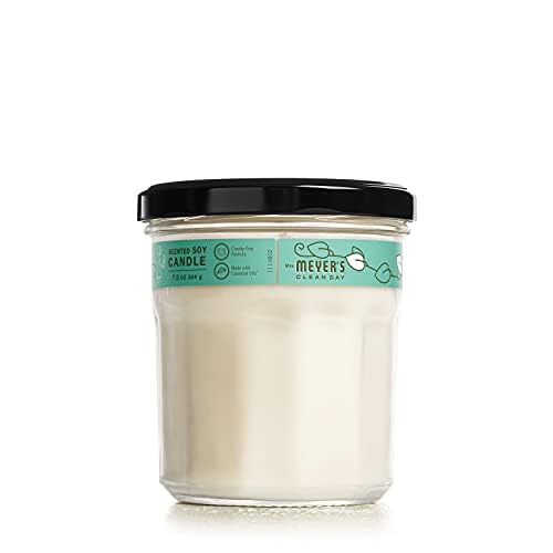 Mrs. Meyer's Clean Day Soy Aromatherapy Candle, Made Essential Oils, Basil, 7.2 Ounce (Pack of 3)