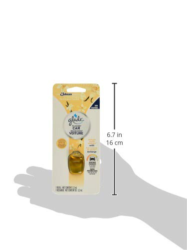 Glade Plugins Scented Car Refill, Delicate Vanilla Embrace - 0.11 fl oz / 3.2 mL X 6 Pack Case