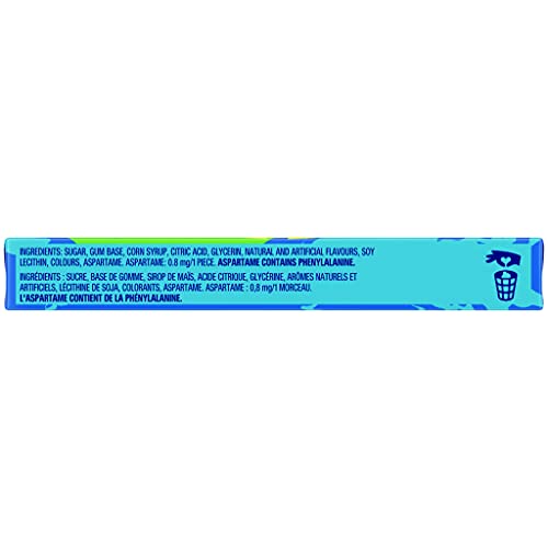 Hubba Bubba Max Sour Blue Raspberry (Pack of 18) (Imported from Canada)
