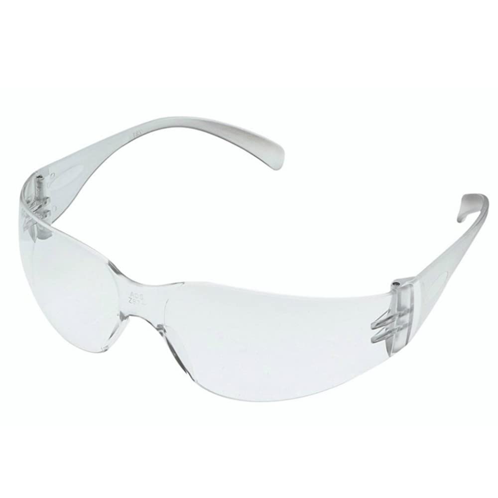 3M Safety Indoor Safety Eyewear, Clear Frame, Clear Scratch Resistant Lens