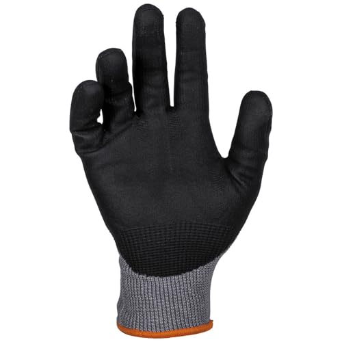 Klein Tools 60588 Work Gloves, Knit Dipped Cut Resistant ANSI A4 Nitrile Coated Gloves, HPPE Fabric, Touchscreen Capable, Medium, 2-Pair
