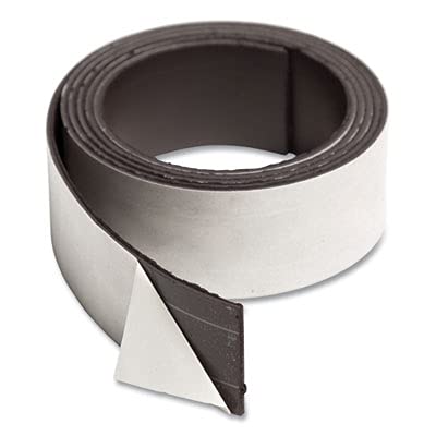 U Brands Magnetic Adhesive Tape Roll, Black, 1" X 4'