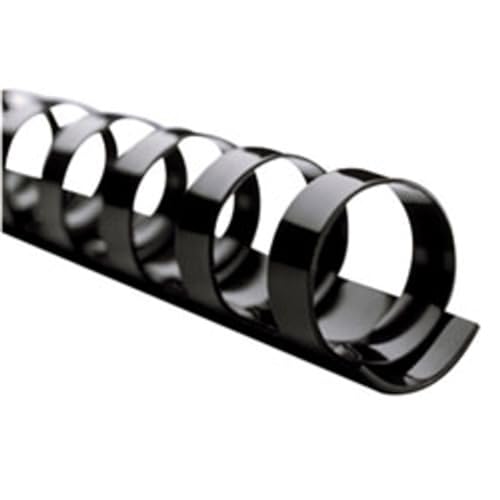 GBC Binding Spines/Spirals/Coils, 1/4" Diameter, 25 Sheet Capacity, CombBind, Black, 100 Pack (4000020)