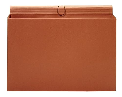 Globe-Weis/Pendaflex Tabloid Wallet File, 12 x 18 Inches, 3.5-Inch Expansion, Elastic Closure, Brown (B1060E)