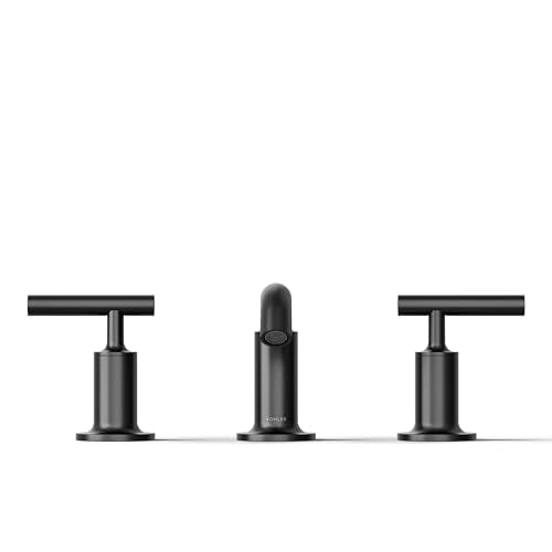 KOHLER Purist Widespread Bathroom Sink Faucet with Low Lever Handles and Low Spout