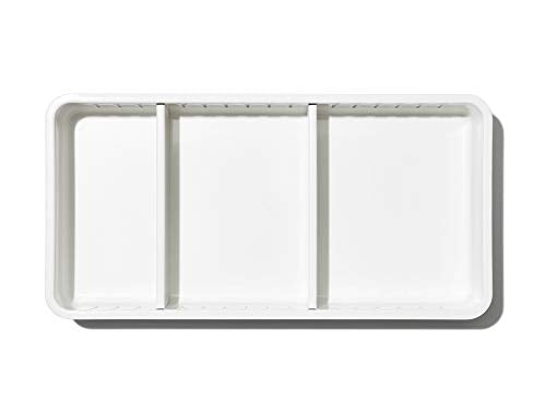 OXO Good Grips Adjustable Bathroom Drawer Bin with Removable Dividers â€“ 6â€x12â€