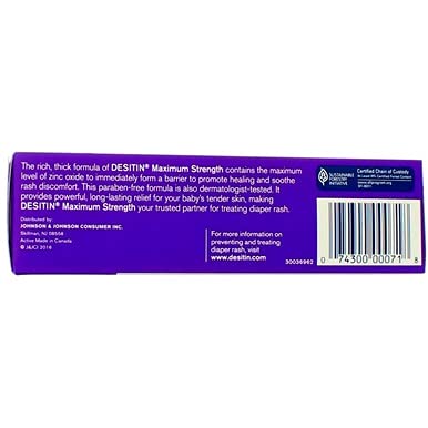 DESITIN Maximum Strength Diaper Rash Paste 4 oz (Pack of 6)
