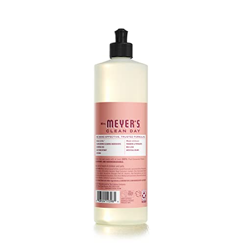 MRS. MEYER'S CLEAN DAY Liquid Dish Soap, Rose Scent, 16 Ounce Bottle