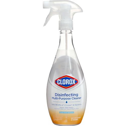 Clorox Disinfecting Multi-Purpose Cleaner Starter Kit, Household Essentials, One Reusable Spray Bottle Plus 2 Refills