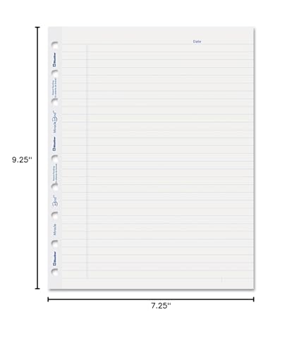 Blueline MiracleBind Notebook Refill Sheets 50 Sheets 9.25x7.25-Inch (AFR9050R) , White