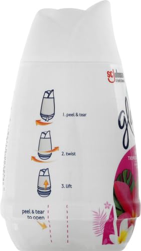 Glade Solid Air Freshener, Deodorizer for Home and Bathroom, Exotic Tropical Blossoms, 6 Oz