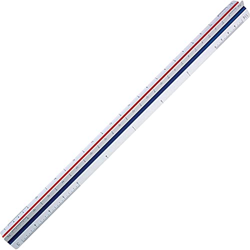 Staedtler Triangular Scale Engineers Ruler, 12 Inch, 98718-34BK