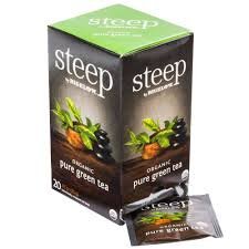 Steep by Bigelow Organic Pure Green Tea, 20 Count (2 pack)
