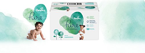 Pampers Pure Disposable Baby Diapers, Hypoallergenic and Fragrance Free Protection, Size 6, 38 Count, Super