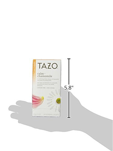TAZO Calm Enveloped Hot Tea Bags Herbal, Caffeine Free, Chamomile, 24 Teabags (Pack of 6)
