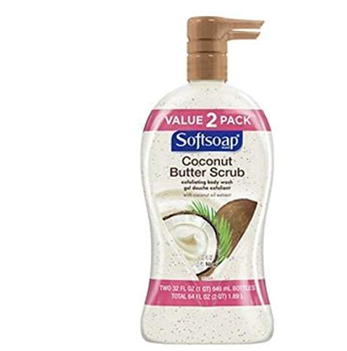 Softsoap Body Wash with Coconut Scrub Pump, Two 32 Oz.