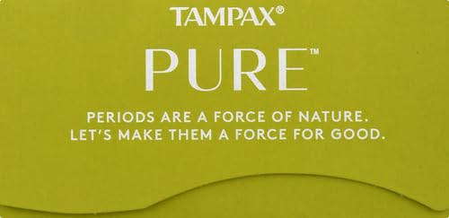 Tampax Pure 100% Organic Cotton Core Regular Absorbency Tampons - 16 ct
