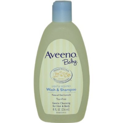 Aveeno Baby Wash & Shampoo, Lightly Scented, 8-Ounce Bottle Fresh Smells Bath Shapoo