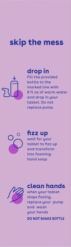 Softsoap Hand Soap Tablets Sparkling Lavender, Starter Kit with Pump and 2 Tabs