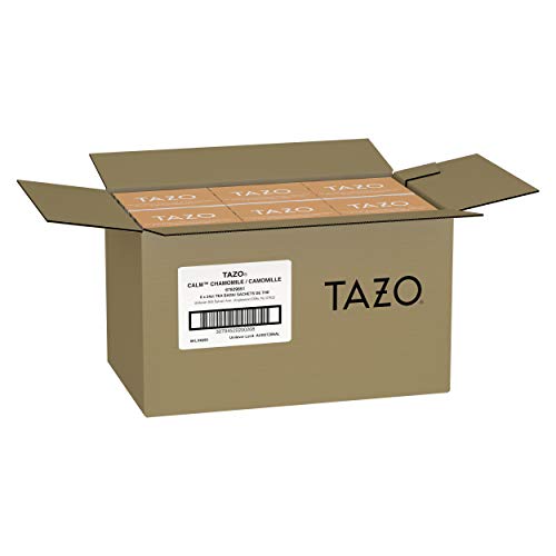 TAZO Calm Enveloped Hot Tea Bags Herbal, Caffeine Free, Chamomile, 24 Teabags (Pack of 6)