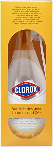 Clorox Disinfecting Multi-Purpose Cleaner Starter Kit, Household Essentials, One Reusable Spray Bottle Plus 2 Refills