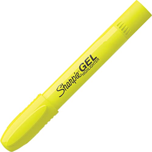SHARPIE 1780478 Accent Gel Highlighter, Fluorescent Yellow, 12-Pack