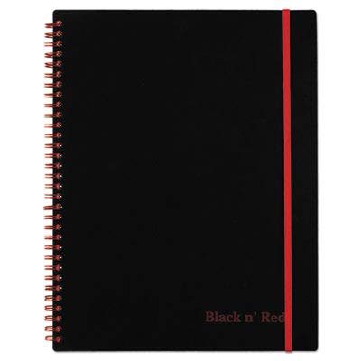 Black n'Red K66652 Twin Wire Poly Cover Notebook, Legal Rule, 11 x 8 1/2, 70 Sheets