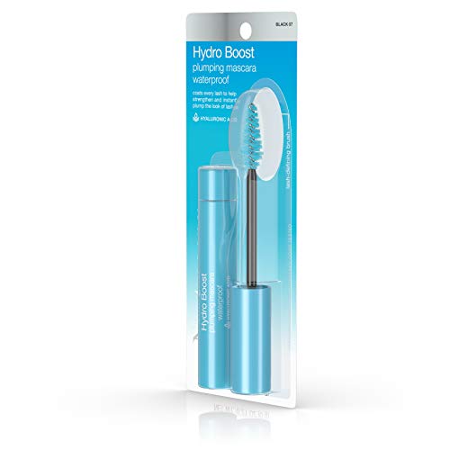 Neutrogena Hydro Boost Waterproof Plumping Mascara Enriched with Hydrating Hyaluronic Acid, Vitamin E, and Keratin for Dry or Brittle Lashes, Black 07,.21 oz