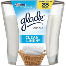 Glade Candle Clean Linen Scent Jar 3.8 Oz