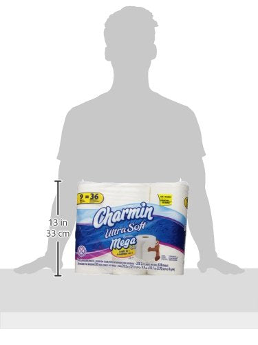 Charmin Ultra Soft Toilet Paper 9 Mega Rolls = 36 Regular Rolls