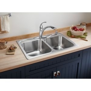KOHLER K-1893-C-VS Built in Soap Dispenser,Kitchen Sink Soap Dispenser in Vibrant Stainless