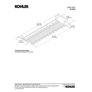 KOHLER K-6429-ST Vault/Strive Utility Rack, Stainless Steel, 1-Pack