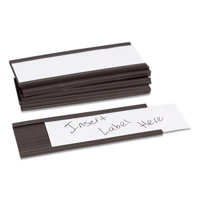 U Brands Magnetic Card Holders, 6" X 2", Black, 10 Pack