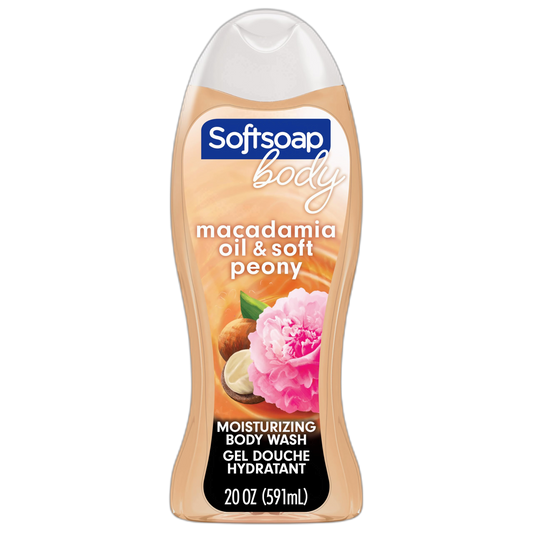 Softsoap Moisturizing Body Wash, Luminous Oils Macadamia Oil & Peony - 20 Fluid Ounce